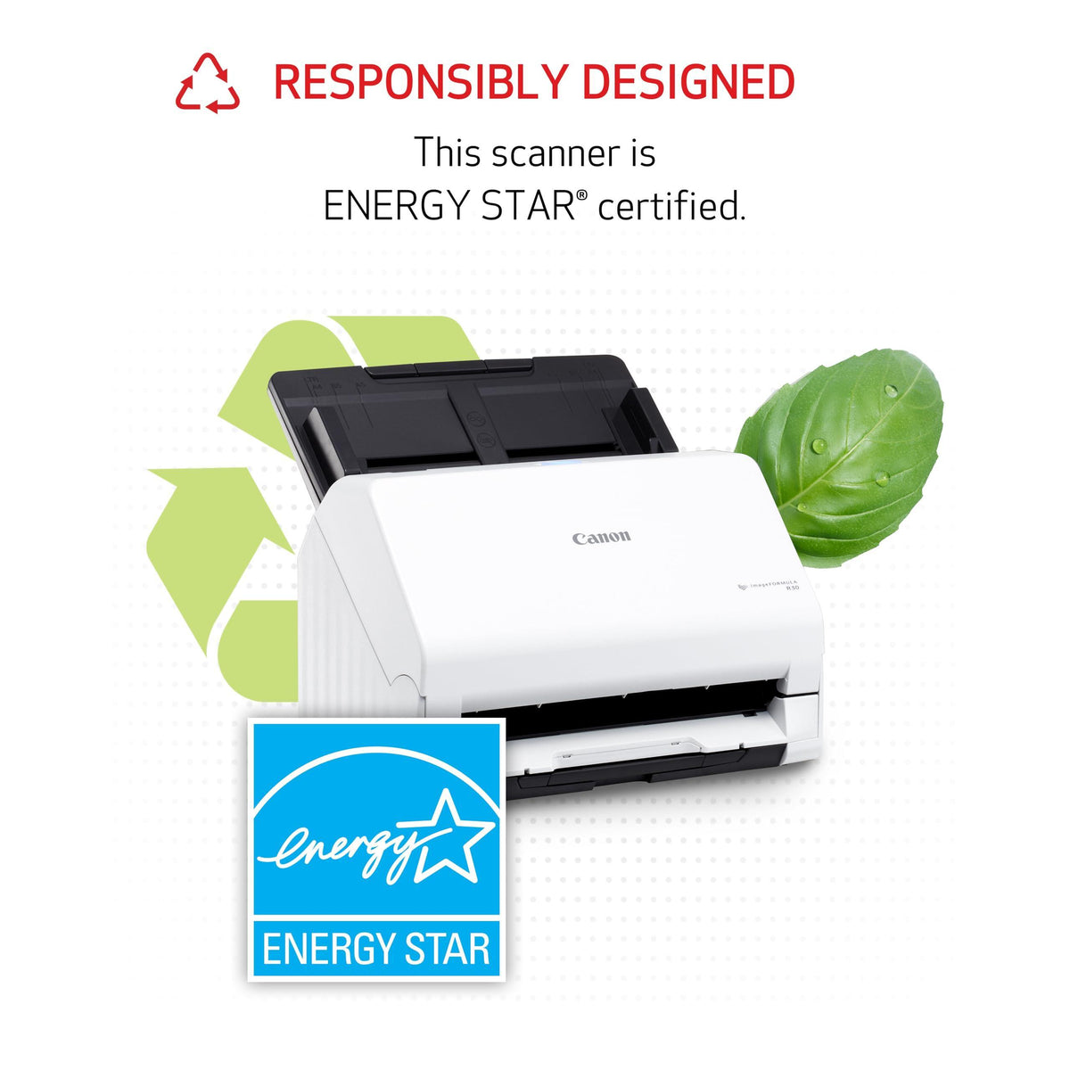Canon imageFORMULA R30 - Office Document Scanner, Auto Document Feeder, Duplex Scanning, Plug-and-Scan Capability, No Software Installation Required