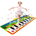 M SANMERSEN Piano Mat, 53'' x 23'' Musical Toys for Toddlers Floor Piano Touch Playmat with 8 Animal Sounds, Music Keyboard Dance Mat Toddler Toys Gifts for Boys and Girls 1 2 3 4 5 Year Old