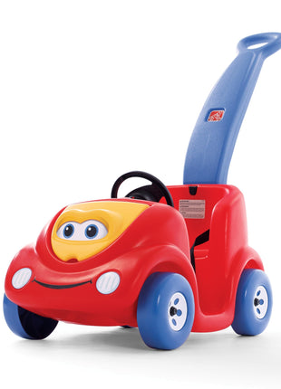 Step2 Push Around Buggy Kids Push Car, Ride On Car with Seat Belt and Horn, Toddlers Ages 18 Months - 3 Years Old, Max Weight 50 lbs., Easy Storage, Ideal Stroller Substitute, Red