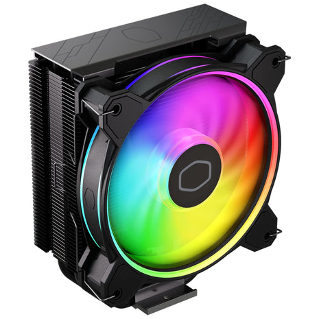 Cooler Master Hyper 212 Halo ARGB CPU Air Cooler – 120mm High Performance PWM Fan, 4 Copper Heat Pipes, Sleek Design Top Cover, Low Noise & Easy Installation, AMD AM5/AM4 & Intel LGA 1851/1700, Black