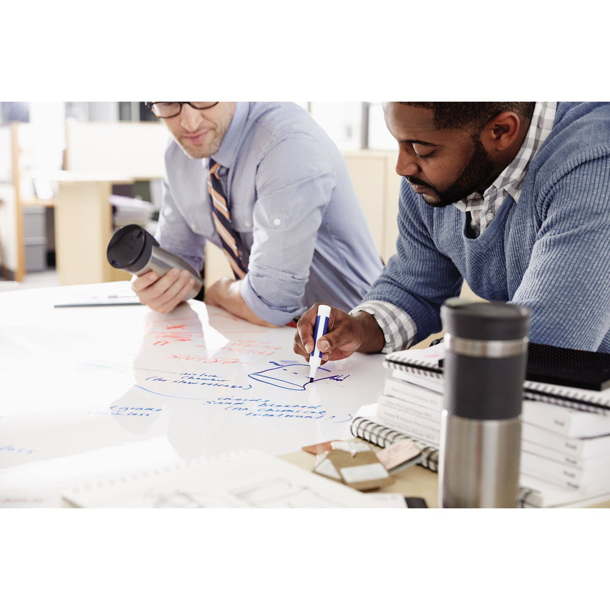 Post-it Dry Erase Whiteboard Film Surface for Walls, Doors, Tables, Chalkboards, Whiteboards, and More, Removable, Stain-Proof, Easy Installation, 6 ft x 4 ft Roll (DEF6X4)