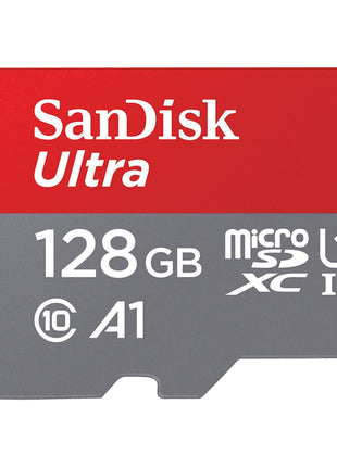 SanDisk 128GB Ultra microSDXC UHS-I Memory Card with Adapter - Up to 140MB/s, C10, U1, Full HD, A1, MicroSD Card - SDSQUAB-128G-GN6MA [New Version]