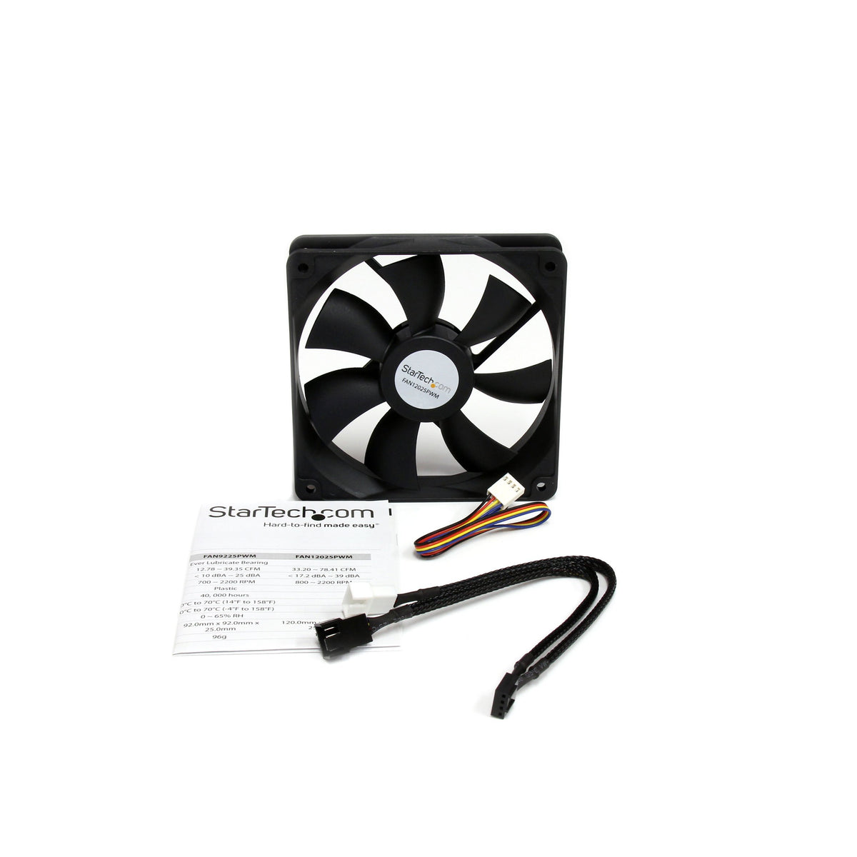 StarTech.com 120x25mm Computer Case Fan with PWM FAN12025PWM (Black)