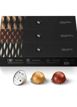 Nespresso Capsules Vertuo, Barista Flavored Pack, Medium Roast Coffee, 30 Count Coffee Pods, Brews 7.8oz.