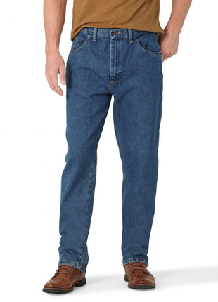 Rustler mens Classic Relaxed Fit Jeans, Dark Stonewash, 36W x 32L US