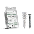 Mortice and Tenon Premium Nylon 66 Self-Drilling Drywall Anchors & Screws kit | Hang Cabinets, Tv Wall Mount, Pictures, Towel Racks | 25#8X 1-1/4 Philips Screws and 25 Nylon Anchors | Holds 90lbs