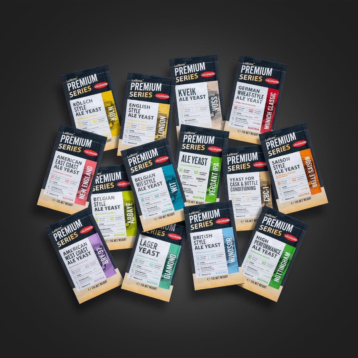LalBrew Nottingham Brewing Yeast (2 Pack) - Make Beer at Home - 11 g Sachets - Saccharomyces cerevisiae - Sold by CAPYBARA Distributors Inc.