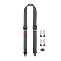 Peak Design Slide Lite Camera Strap, Black, Configurable as a Sling, Neck or Shoulder Strap, Quick Release and Connection, Smooth and Grippy Side, Camera Straps for Photographers, 200 lb Capacity