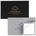 YouBay Jewelry Cleaning & Polishing Cloth, 11'' x 14'' for Sterling Silver, Gold, Brass, Platinum - Dual-Purpose Cloth Sewn Together