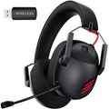KAPEYDESI Wireless Gaming Headset for PS5, PS4, PC, NES, Bluetooth 5.3 Gaming Headsets Wireless with Noise Canceling Microphone, Gamer Headphones for Nintendo Switch, 50H Battery - Black