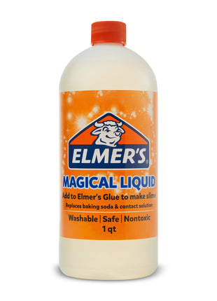 Elmer's Magical Liquid, Slime Activator Solution, Safe and Washable, 1 Quart - Updated Formula for Double the Slime Output