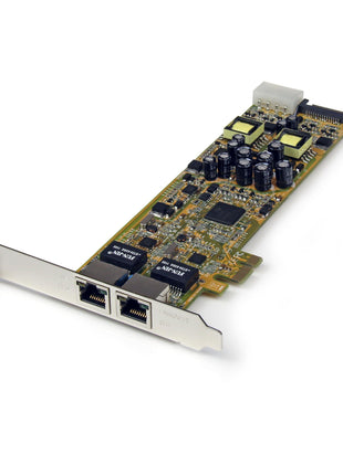 StarTech.com Dual Port PCI Express Gigabit Ethernet Network Card Adapter - 2 Port PCIe NIC 10/100/100 Server Adapter with PoE PSE , TAA (ST2000PEXPSE)