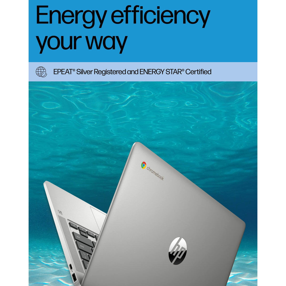 HP Chromebook 14 Laptop, Intel Celeron N4120, 4 GB RAM, 64 GB eMMC, 14" HD Display, Chrome OS, Thin Design, 4K Graphics, Long Battery Life, Ash Gray Keyboard (14a-na0226nr, 2022, Mineral Silver)