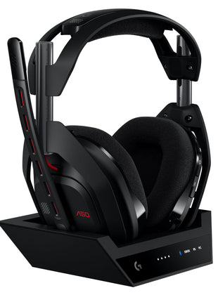 Logitech G Astro A50 Multi-Platform Wireless Gaming Headset + Base Station for PS5/Xbox/PC: PLAYSYNC Audio Switcher, <16bit/48kHz (Console), <24bit/48kHz (PC), 24hr Battery, 2.4GHz & BT - Black