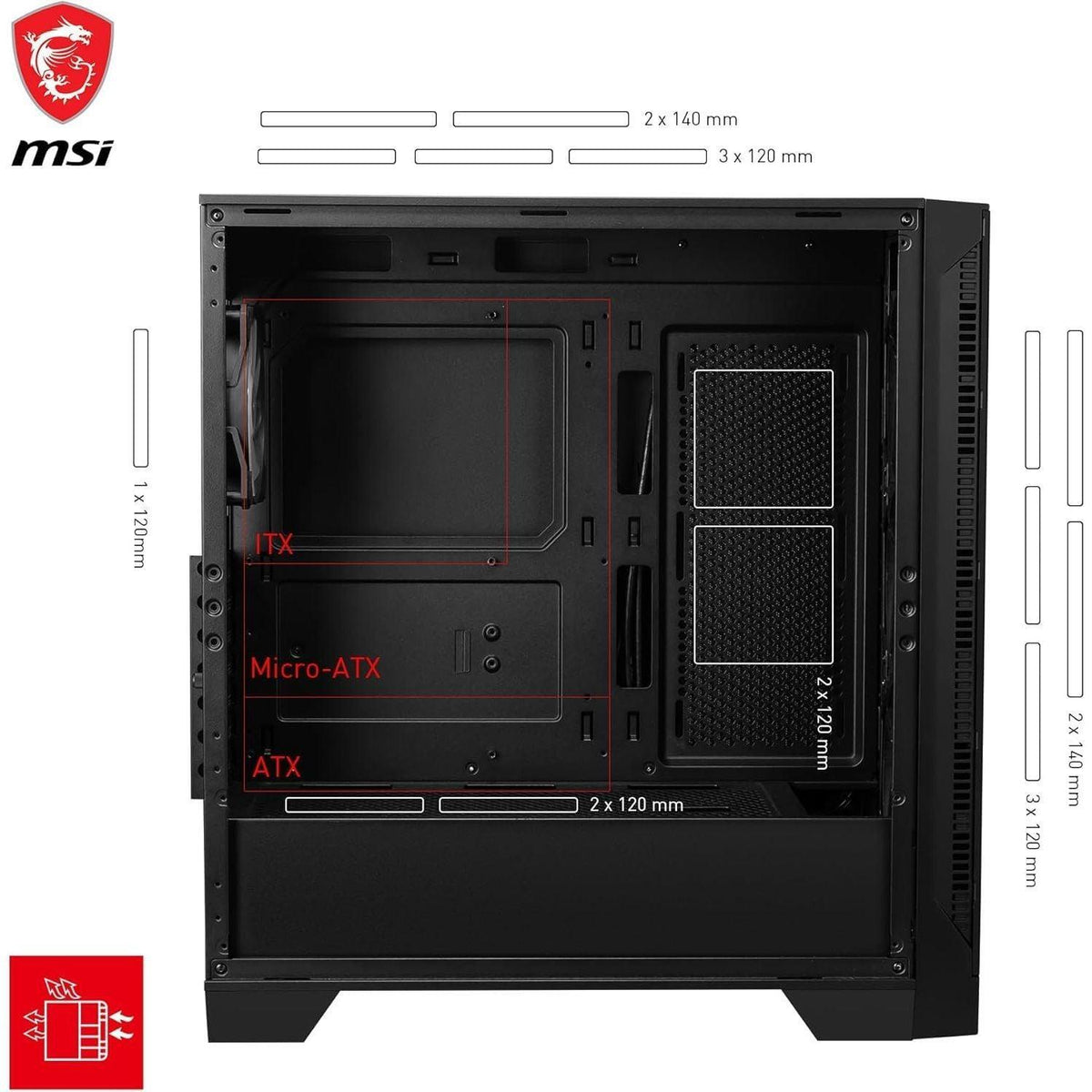 MSI MAG Forge 321R Airflow Case