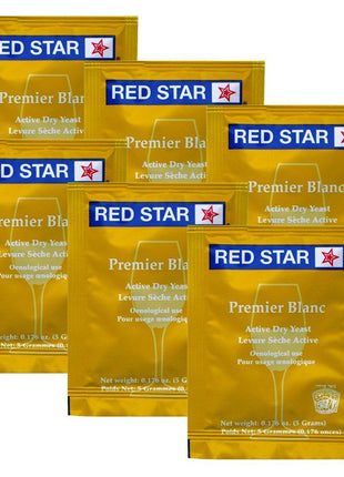 WINE YEAST 6 PACK RED STAR Premier Blanc Fermentis Champagne Yeast