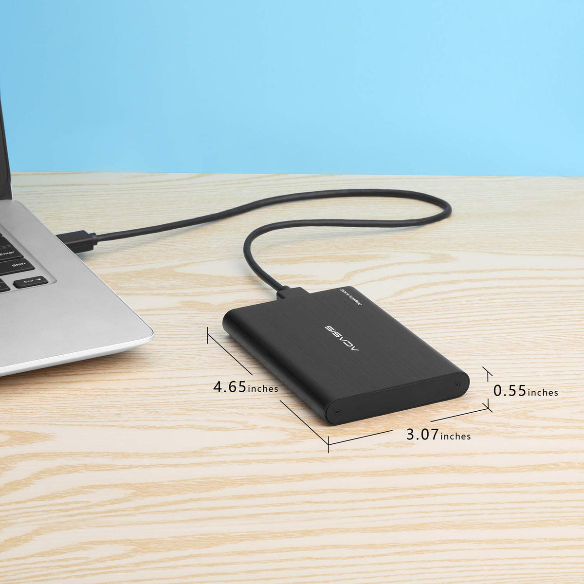 ACASIS 500GB USB3.0 2.5" Portable External Hard Drive for Desktop Laptop HDD Hard Disk (500GB, Black)