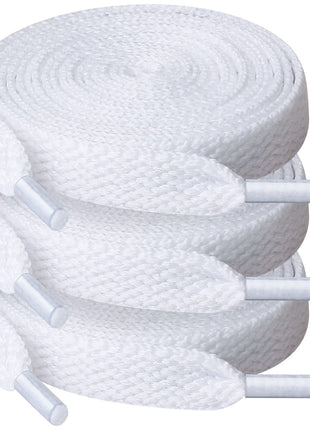 UpUGo 3 Pair Flat Shoe laces, 5/16 inch Wide Shoelaces for Athletic Running Sneakers Shoes Boot Strings