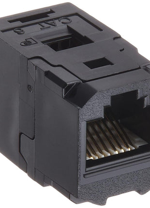 Panduit Mini-Com Cat6 Coupler Module, Black RJ45 8P8C CC688BL