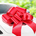 Zoe Deco - Big Car Bow - Red, 30 Inch - Giant Car Bow for Birthday, Christmas, Wedding Reception, Surprise Party - Large Gift Wrapping for Huge Present
