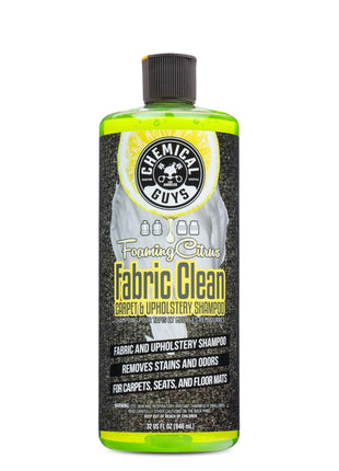 Chemical Guys Foaming Citrus Fabric Clean Carpet & Upholstery Cleaner (Car Carpets, Seats & Floor Mats), Safe for Cars, Home, Office, & More, Extra Large Size 32 fl oz, Citrus Scent - CWS20332