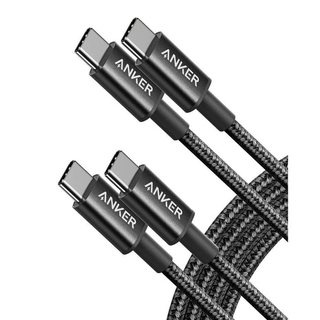 Anker USB C to USB C Cable, Type-C 60W Fast Charging Cable (6FT, 2Pack) for iPhone 16 Series, iPad mini 6 and More (Black)