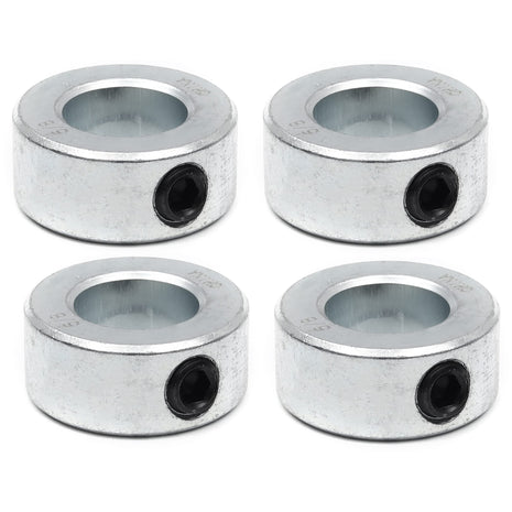 (4-Pack) Zinc Plated Carbon Steel 5/8" Bore Shaft Collars Sets - Screw Style Bore Shaft Collars with 5/8" Bore Size, 1-1/8 Outer Diameter, and 1/2 Width - Suitable for Automotive and Industrial Use