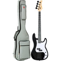 Best Choice Products Full Size Beginner 4-String Electric Bass Guitar, Wooden PB-Style Bass Starter Set w/Padded Carrying Case - Black/White