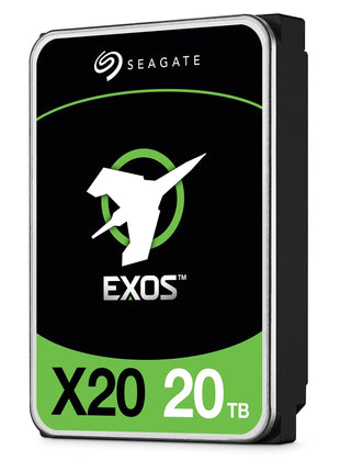 Seagate Exos X20 20TB Internal Hard Drive - 3.5 Inch Hyperscale SATA 6Gb/s HDD, 7200 RPM, 2.5M MTBF, 512e and 4Kn FastFormat, Low Latency with Enhanced Caching (ST20000NM007D)