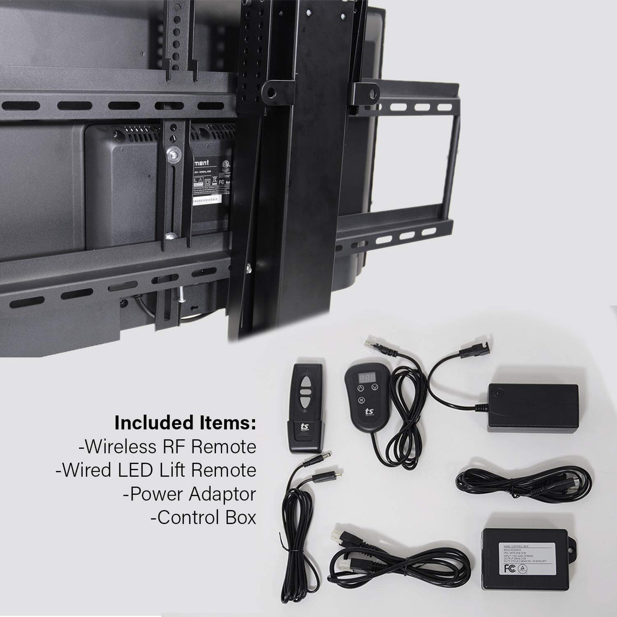 Touchstone Valueline 30003 Smart Motorized TV Lift for 26–50” TVs – Pop-Up Cabinet Mount, Alexa & Google Enabled, 28” Travel, 165 lb Capacity, RF & Wired Remotes, 5-Year Warranty