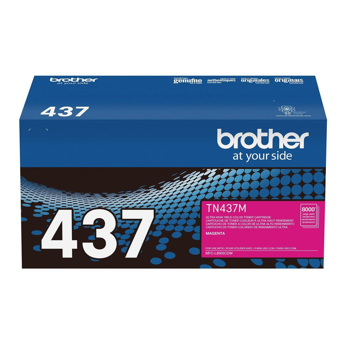 Brother Genuine TN437M Ultra High Yield Magenta Toner Cartridge, XL