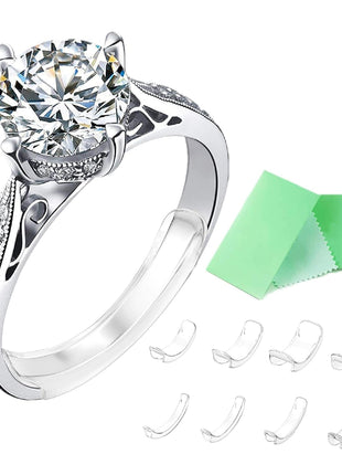 Invisible Ring Size Adjuster for Loose Rings Ring Adjuster Fit Any Rings, Assorted Sizes of Ring Sizer