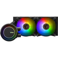 MSI MAG CoreLiquid E240 Black - AIO ARGB CPU Liquid Cooler - Rotating Cap Design - 240mm Radiator - Dual 120mm ARGB PWM Fans - LGA 1700/1851 / AM5/AM4 Compatible