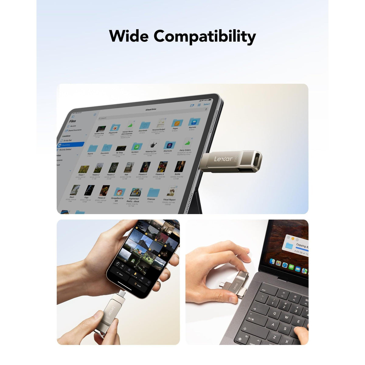 Lexar D40E 256GB Dual USB 3.2 Gen 1 Type-C Jump Drive, USB-C Flash Metal Housing Swivel Design Thumb Drive