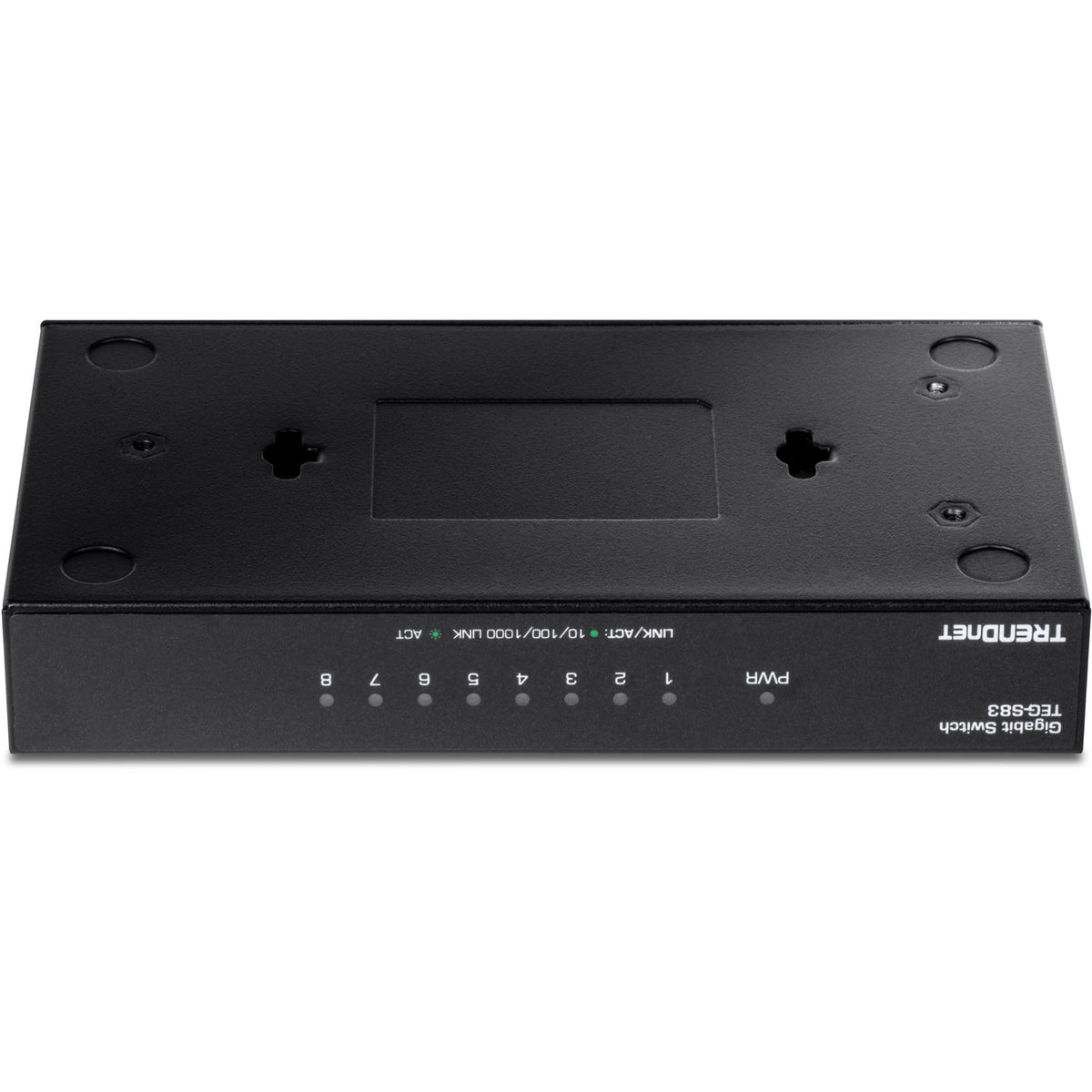 TRENDnet 8-Port Gigabit Desktop Switch, TEG-S83, 8 x Gigabit RJ-45 Ports, Ethernet Splitter, 16Gbps Switching Capacity, Fanless Design, Metal Enclosure, Lifetime Protection, Black