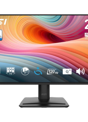 msi PRO MP251 E2 24.5-inch IPS 1920 x 1080 (FHD) Gaming Office Monitor, 120Hz, Adaptive-Synch, HDR Ready, HDMI, VGA & Display Port,VESA Mountable, Tilt, Speaker, 1ms, Black