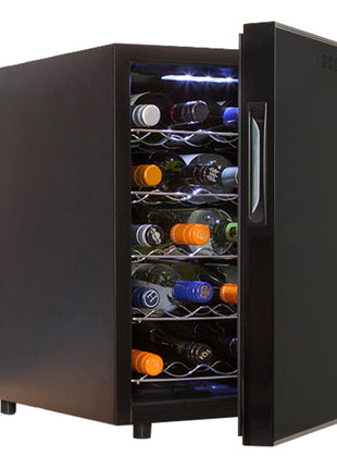 Koolatron Urban Series 20 Bottle Wine Cooler, Black Thermoelectric Wine Fridge, Freestanding Wine Refrigerator for Home Bar, Small Kitchen, Apartment, Condo, Cottage, RV