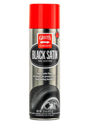 Griot's Garage Black Satin Tire Coating, Provides a Low-Gloss, Satin Finish, Non-Greasy, Long-Lasting, Quick-Drying, Easy-to- Use, No Mess, 10951, 15oz