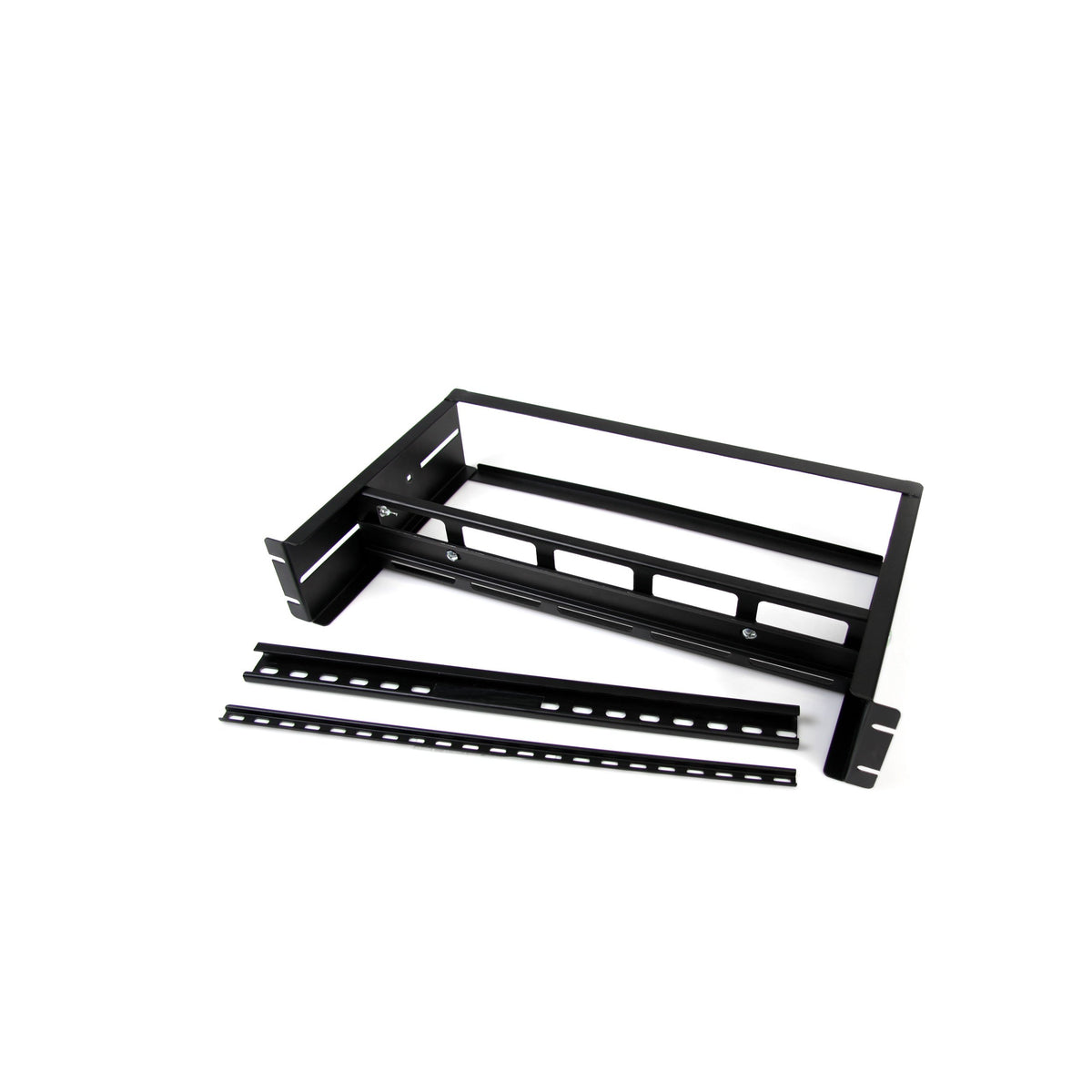 StarTech.com 2U DIN Rail Kit for Standard 19" Rack - Adjustable Depth Rackmount DIN Rail with Top Hat, Mini, G Rails, 27lbs/12.5kg Weight Capacity (ADJDINKIT)