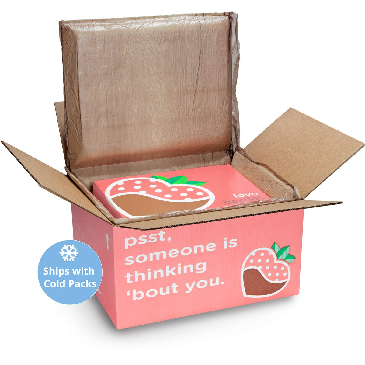 A Gift Inside The Original Love Berries Chocolatey Dipped Strawberries - 12 Berries
