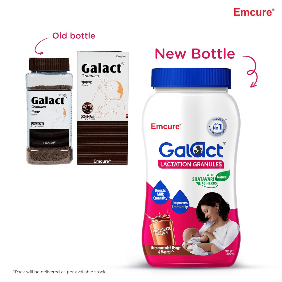 Galact Granules - Lactation Supplement with Shatavari to increase breast milk - Chocolate flavour 400g