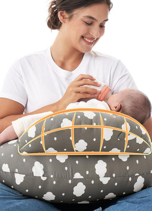 Momcozy Original Nursing Pillow for Breastfeeding - Innovative Safety Guard | Adjustable Waist Strap for All Body Types, Wider Surface for More Support, Removable & Machine-washable Cotton Cover