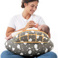 Momcozy Original Nursing Pillow for Breastfeeding-Pioneering Safety Fence- Wider Feeding Pillows for More Support for Mom & Baby- Easier Nursing & Hand Free- Fit for All, Removable Cotton Cover