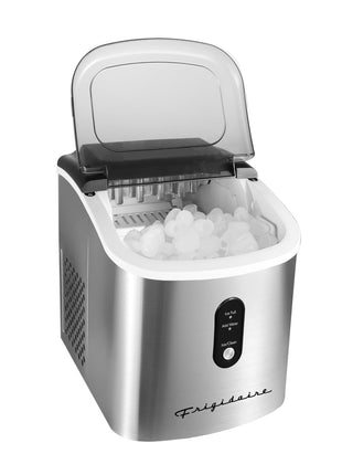 Frigidaire EFIC103-AMZ-SC Counter Top Maker with Over-Sized Ice Bucket, Stainless Steel, Self Cleaning Function, Heavy Duty, Stainless