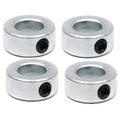 (4-Pack) 5/8” Bore Solid Steel Shaft Collars with Zinc Plated Coating - Durable Shaft Collars Suitable for Machinery and Industrial Use