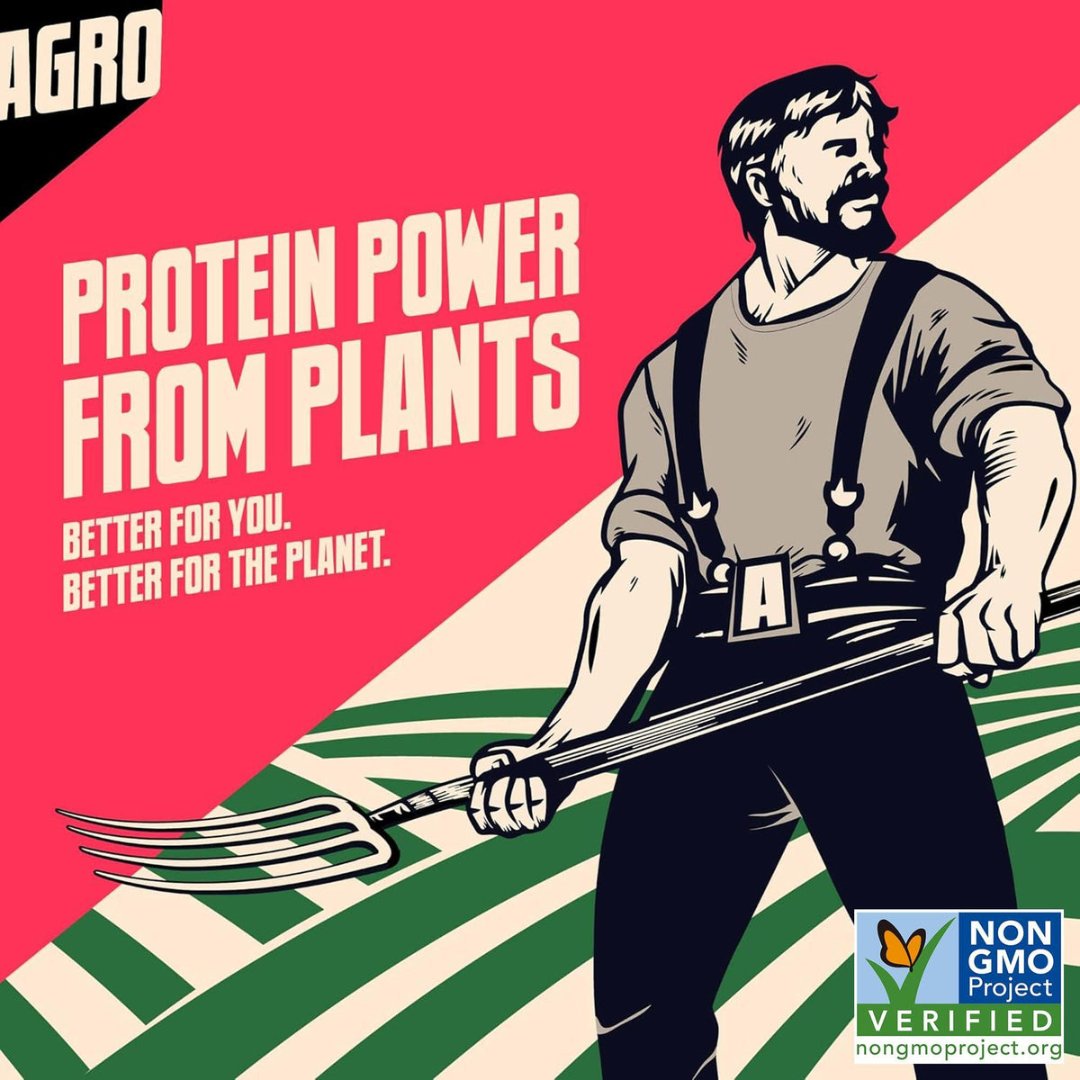 AGRO POWER Vegan Jerky 3-Pack BBQ, Teriyaki, & Original - Delicious, Non-GMO Certified Vegetarian Jerky with 25 Grams of Plant-Based Protein and 40% Less Sodium - High Protein Vegan Snacks - 3 Pack Set