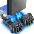 OIVO PS4 Stand for PlayStation 4 Console, Cooling Station for PS4 Slim/Pro/PlayStation 4 Consoles, Pro Vertical Stand with 12 Game Slots