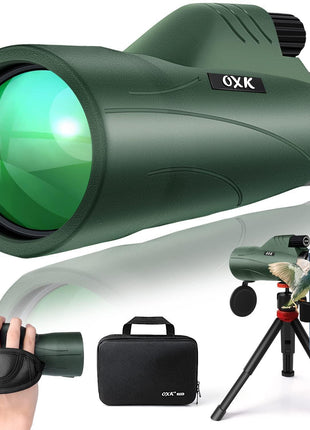 12x56 High Power Monocular Telescope for Adults with Smartphone Adapter | Large BAK4 Prism & FMC Lens Monoculars, Comes with Tripod Travel Bag, Suitable for Bird Watching Hunting Hiking Camping Gift