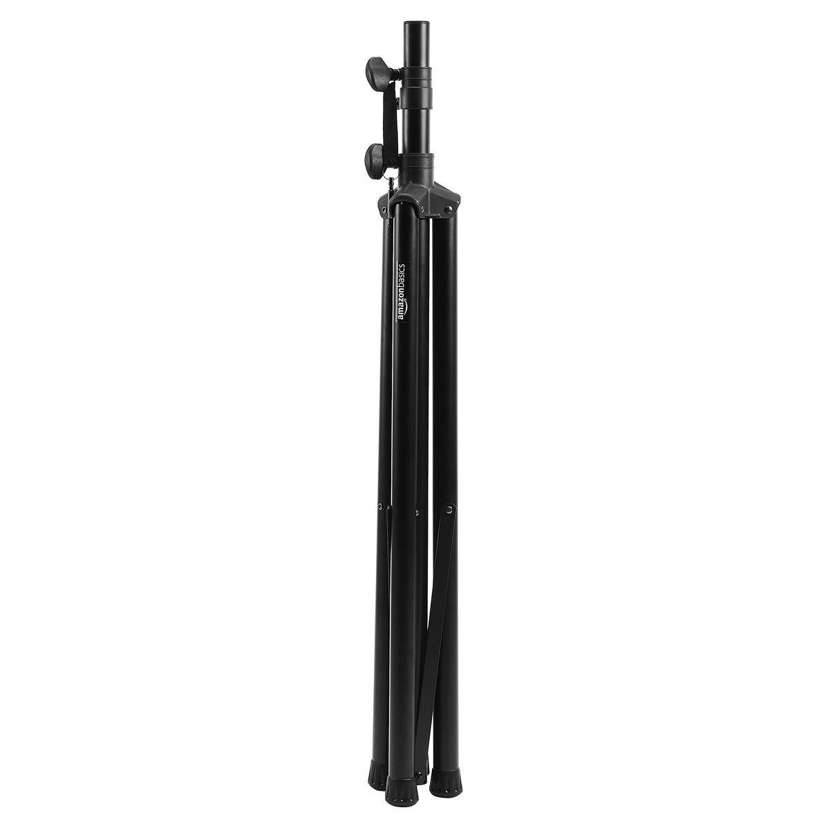 Amazon Basics Speaker Stand, Holds up to 99.2 lbs, Adjustable Height 52" to 73", Steel, Black