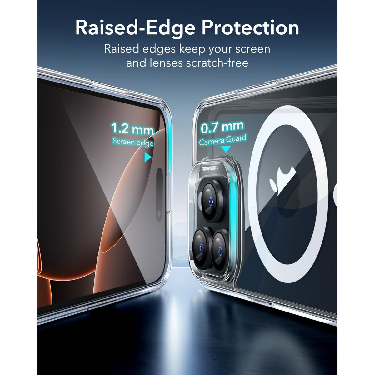 ESR for iPhone 16 Pro Max Case, Compatible with MagSafe, Shockproof Military-Grade Protection, Magnetic Phone Case for iPhone 16 Pro Max, Classic Hybrid Case (HaloLock), Clear